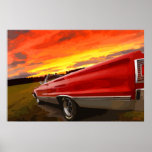 1967 Plymouth Satellite Convertible Sky Fire Print