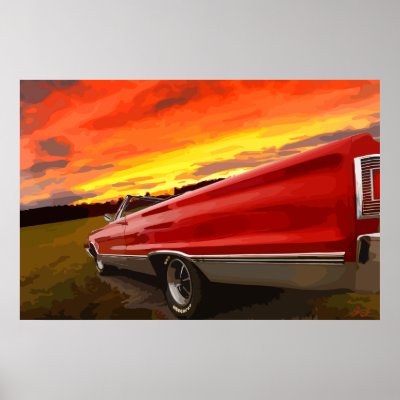 1967 Plymouth Satellite Convertible Sky Fire Print by musclecarphoto