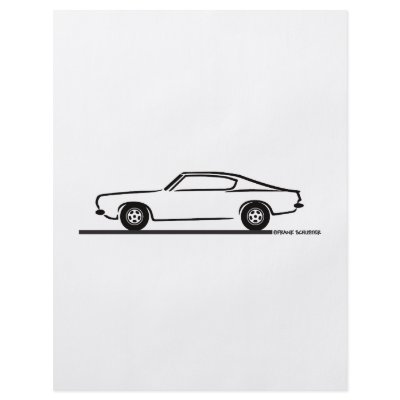 1968 1969 Plymouth Barracuda Personalized Flyer by frengi