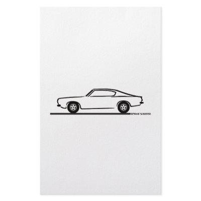 1968 1969 Plymouth Barracuda Stationery Paper by frengi