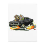 1968-70 Charger Black Car Postcard