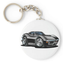1968-72 Corvette Black Car Key Chain