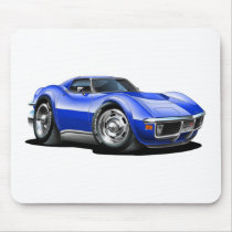 1968-72 Corvette Blue Car Mouse Pads