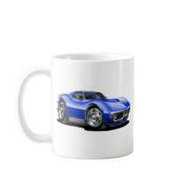 1968-72 Corvette Blue Car Coffee Mugs