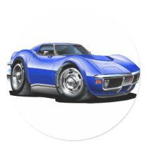 1968-72 Corvette Blue Car Sticker
