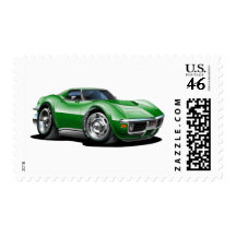 1968-72 Corvette Green Car Stamps