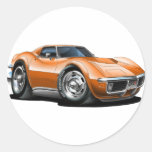 1968-72 Corvette Orange Car Stickers