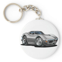 1968-72 Corvette Silver Car Key Chain
