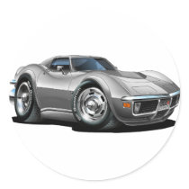 1968-72 Corvette Silver Car Sticker