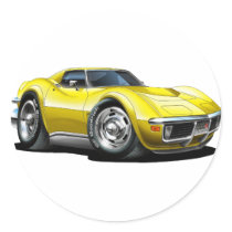 1968-72 Corvette Yellow Car Stickers