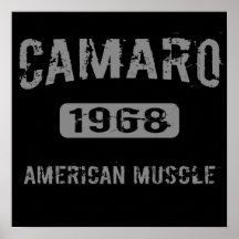 1968 Camaro American Muscle Poster