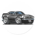 1968 Camaro Black-White Car stickers by maddmaxart 1968 Camaro Black-White Car stickers