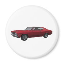 1968 Chevelle SS: Candy Apple Finish Fridge Magnets