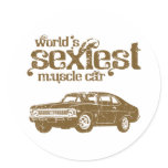 1968 Chevrolet Nova SS 396 Round Sticker