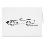 1968 Corvette Convertible BLK Greeting Cards