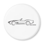 1968 Corvette Convertible BLK Refrigerator Magnets