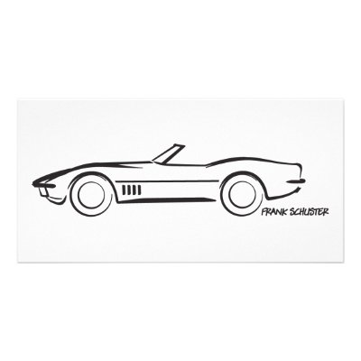 1968 Corvette Convertible BLK Photo Card Template by frengi