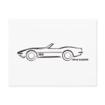 1968 Corvette Convertible BLK Postcard