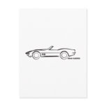 1968 Corvette Convertible BLK Post Cards