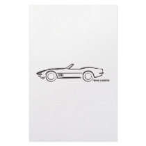 1968 Corvette Convertible BLK stationery