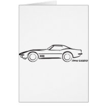 1968 Corvette Hardtop BLK Greeting Cards