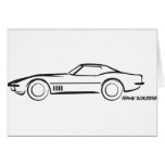 1968 Corvette Hardtop BLK Greeting Card