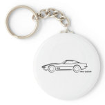 1968 Corvette Hardtop BLK Key Chain
