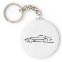 1968 Corvette Hardtop BLK Key Chain