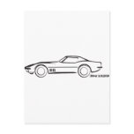 1968 Corvette Hardtop BLK Postcard