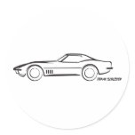 1968 Corvette Hardtop BLK Stickers