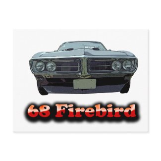 1968 Firebird Postcard postcard