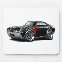 1968 Olds 442  Black-Red Car Mouse Pads