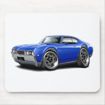 1968 Olds 442 Blue Car Mousepads