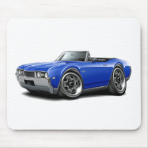 1968 Olds 442 Blue Convertible Mousepads
