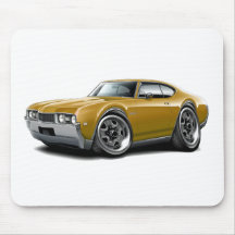 1968 Olds 442 Gold Car Mouse Pad