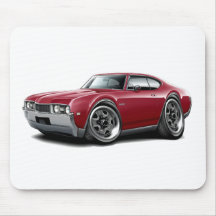 1968 Olds 442 Maroon Car Mouse Pad