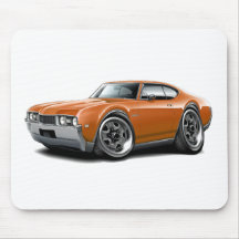 1968 Olds 442 Orange Car Mousepad
