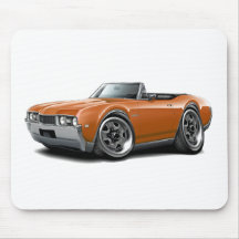 1968 Olds 442 Orange Convertible Mouse Pads