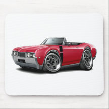 1968 Olds 442 Red-Black Convertible Mouse Pad