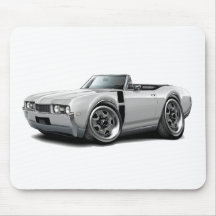 1968 Olds 442 White-Black Convertible Mousepad