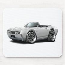 1968 Olds 442 White Convertible Mouse Pads