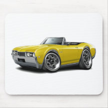 1968 Olds 442 Yellow Convertible Mousepad
