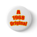 1968 Original Red Pinback Button