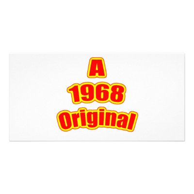 1968 Original Red Photo Greeting Card by birthyeardesigns4