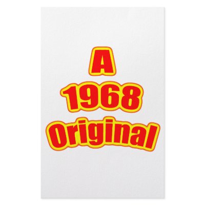 1968 Original Red Personalized Stationery by birthyeardesigns4