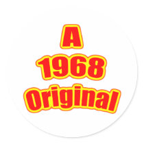 1968 Original Red Sticker