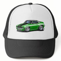 1969 Camaro Green-Black Top Car Mesh Hat