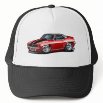 1969 Camaro Red-Black Top Car Hats