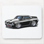 1969 Camaro SS Black-White Car Mousepads