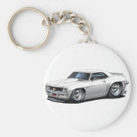 1969 Camaro SS White Car Keychains